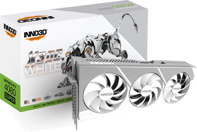 Відеокарта INNO3D PCI-Ex GeForce RTX 4080 Super X3 OC White 16GB GDDR6X (256bit) (2580/23000) (HDMI, 3 x DisplayPort) (N408S3-166XX-1870325)