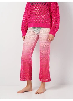 Брюки H&M XS Розовый 1153254_бело.розовый.сетка