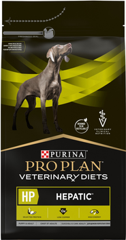 Сухий дієтичний корм Purina Pro Plan HP Hepatic для цуценят та дорослих собак для підтримання функції печінки при хронічній печінковій недостатності 3 кг (7613034996312)
