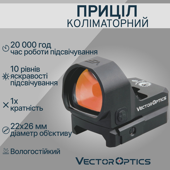 Приціл коліматорний Vector Optics Frenzy AUT 1x22x26 3MOA SCRD-37