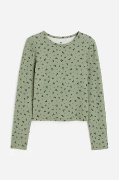 Реглан зеленый Цветы H&M 146-152см (400098138)