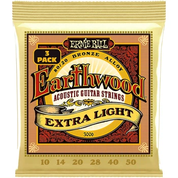 Струны Ernie Ball 3006 Earthwood 80/20 Bronze 10-50 Extra Light 3-pack