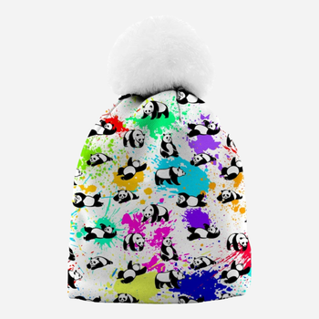 Czapka beany damska Mr. Gugu & Miss Go Colours Of Panda WB21WH S Biała (5903845400903)