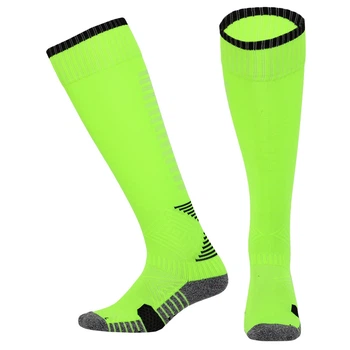 Гетры футбольные детские Zelart 661 размер 28-33 Neon Green-Grey