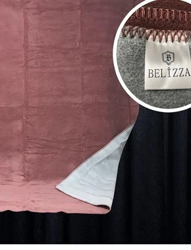 Хлопковый теплый плед BELIZZA Gul Gri 200х220см, Евро (SA-1246)