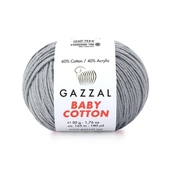 Пряжа Gazzal Baby Cotton 3430 серый