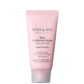 Глиняная маска для глубокого увлажнения Mary&May Rose Hyaluronic Hydra Clow Wash off Pack 30 g