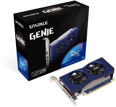 Відеокарта Sparkle Technology PCI-Ex Intel Arc A380 GENIE 6GB GDDR6 (128bit) (2000/15500) (1 x HDMI, 2 x Mini DisplayPort) (SA380G-6G)