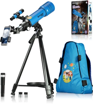 Телескоп Bresser Junior 70/400 Blue з адаптером для смартфона + рюкзак (8850610WX) (930857)