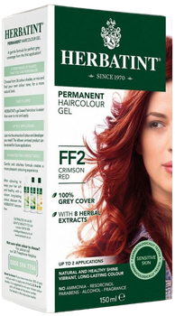 Farba w żelu Herbatint Permanent Hair Colour FF2 Purpurowa Czerwien 150 ml (8016744805377)