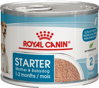 Повнораціонний вологий корм для собак усіх розмірів Royal Canin STARTER MOUSSE Cans