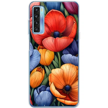 Силіконовий Чохол з Картинкою для TCL 20L Plus Принт (Квіти) (56080-ysm012)
