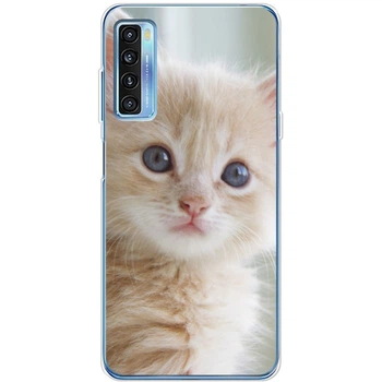 Силиконовый Чехол с Картинкой для TCL 20L Принт (Котик) (56404-ysm99)