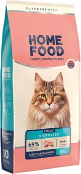 Сухий корм для кішок Home Food For Sterilised/Neutered Cats Кролик і журавлина