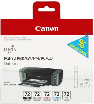 Набір картриджів Canon PGI-72 Multipack 5 x 14 мл Grey/Photo Black/Photo Cyan/Photo Magenta/Chroma Optimiser (6403B007)