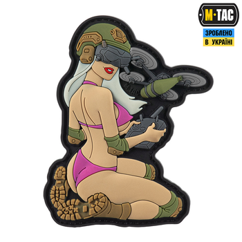 Нашивка M-Tac Tactical girl №6 PVC White/Pink/Olive V2