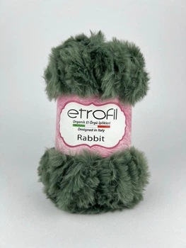 Пряжа для в'язання Etrofil Rabbit Етрофіл Ребіт з імітацією хутра, зелений мох, 74043-RT