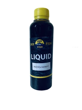 Ликвид Liquid ЛОСОСЬ ХАЛИБУТ жидкая добавка UKR FISH 300 мл, в прикормку для привлечения рыбы