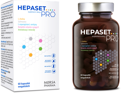 Suplement diety Norsa Pharma Hepaset Pro 60 kapsułek (5905669770156)