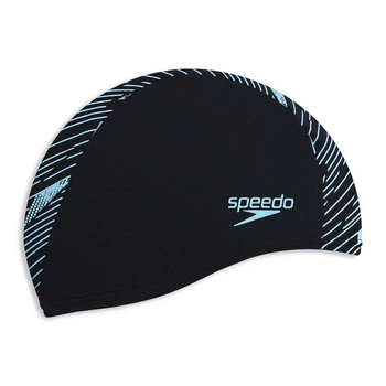 Шапочка взрослая для бассейна Speedo BOOM ULTRA PACE CAP черно-синий