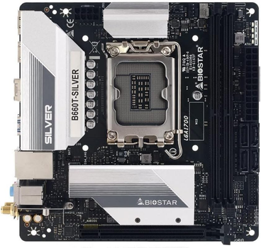 Материнська плата Biostar B660T-SILVER (s1700, Intel B660, PCI-Ex16)