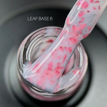 Каучуковая база для гель лака с поталью Saga Leaf Base №06 9 мл