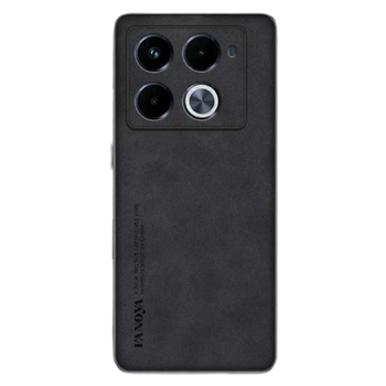 Кожаный чехол - накладка Fanoya для Infinix Note 40 Pro 4G / Note 40 Pro 5G / Note 40 Pro Plus black