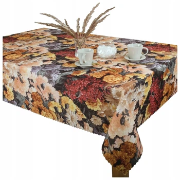 Скатертина плямостійка Invitta Minos U3 Colorful flowers 130 x 160 см (15869634279)