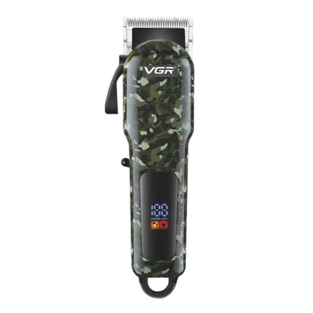 Машинка для стрижки волос VGR V-665 LED-дисплей аккумуляторная 6 насадок 1800mAh 7W Camo (3_05183)