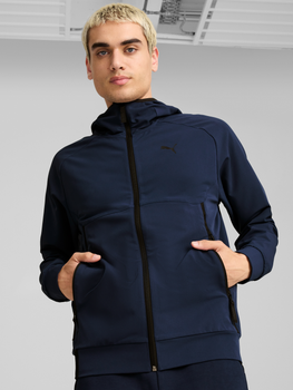 Спортивна кофта чоловіча Puma Tech FZ Hoodie 62438514 S Темно-синя (4067981326006)