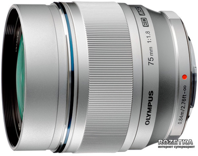 Olympus M.Zuiko Digital ED ET-M7518 75mm 1:1.8 Silver