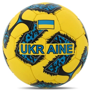 Мяч футбольный Україна Zelart Ukraine 7986 размер №5 Yellow-Blue