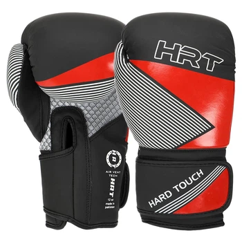 Перчатки боксерские на липучке Hard Touch Boxing 7698 размер 14 унций Black-Red