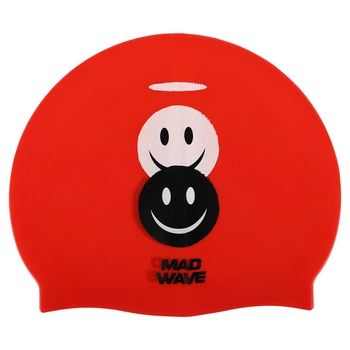 Шапочка для плавания силиконовая юниорская Mad Swim Junior Emoji 057308