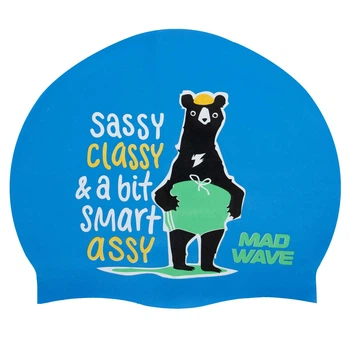 Шапочка для плавания силиконовая юниорская Mad Swim Junior Smart Assy 057002 Blue