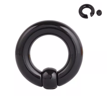 Кільце для пірсингу хард 16х6х10 мм Акрил Mr.Piercing Black