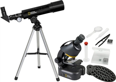 Микроскоп National Geographic Junior 40x-640x + Телескоп 50/360 с кейсом 9118200