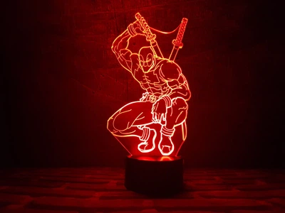 Змінна пластина для 3D-нічника "Дедпул" 3DTOYSLAMP