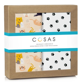 Набор пеленок Cosas CATS Бязь 80x100 см 2 шт (4822052227459)