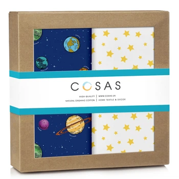 Набор пеленок Cosas SPACE Бязь 80x100 см 2 шт (4822052227589)