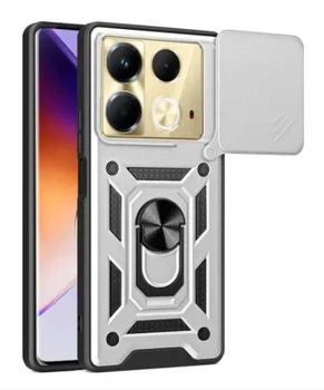 Чехол Camshield c кольцом-подставкой на Infinix Note 40 (silver)