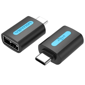 Перехідник Vention USB 2.0 Type-C до USB AF OTG PVC Black (CDTB0)