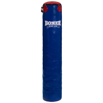 Мішок боксерський Циліндр ПВХ h-160см BOXER Класік (наповнювач-білизна х-б, d-33см, вага-40кг, Синій) (1003-012_Синій)