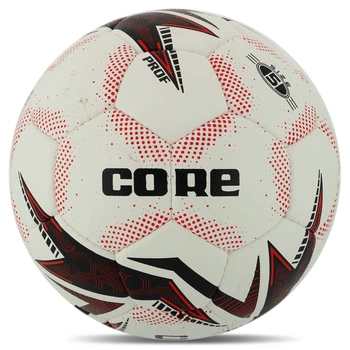 Мяч футбольный №5 FB-8458 CORE PROF PU white/red
