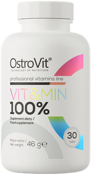 Витамины и минералы OstroVit 100% Vit&Min 30 таб (5902232619300)