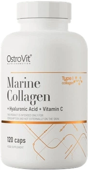 Колаген для суглобів OstroVit Marine + Hyaluronic Acid + Vitamin C 120 капсул (5903246227666)