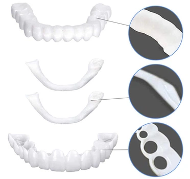 Съемные виниры на верхние и нижние челюсти Snap On Smile Veneers с кейсом