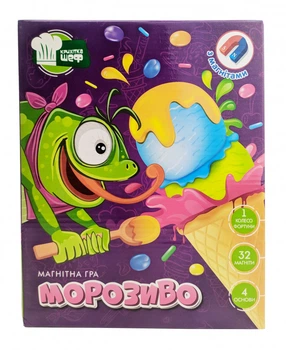 Детская магнитная игра "Мороженое" на укр. языке 18х23х5 см Vladi Toys (2000002683186)