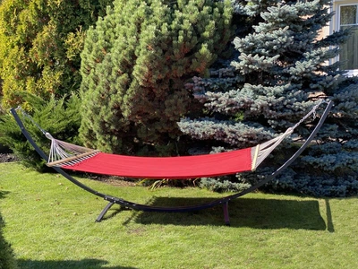 Гамак одноместный с планкой WCG Wish XL 200х100 см Красный (H08-2-2m-1)