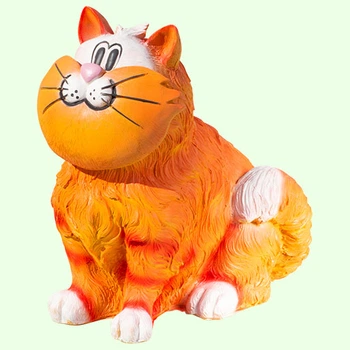 Копилка фигурка для денег Кот Чеширский рыжий